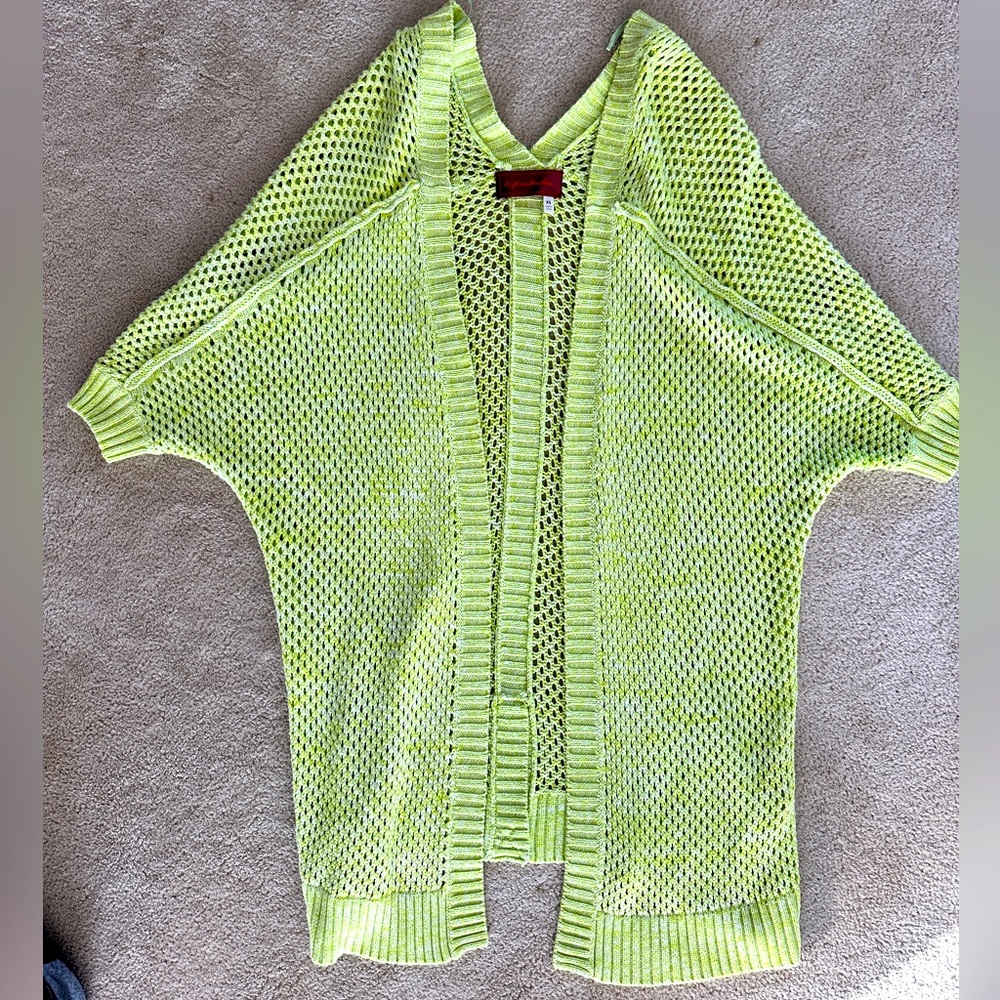 Left on Houston holey sweater/shawl